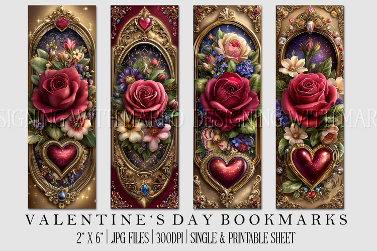 Printable Valentine Bookmark Image 2