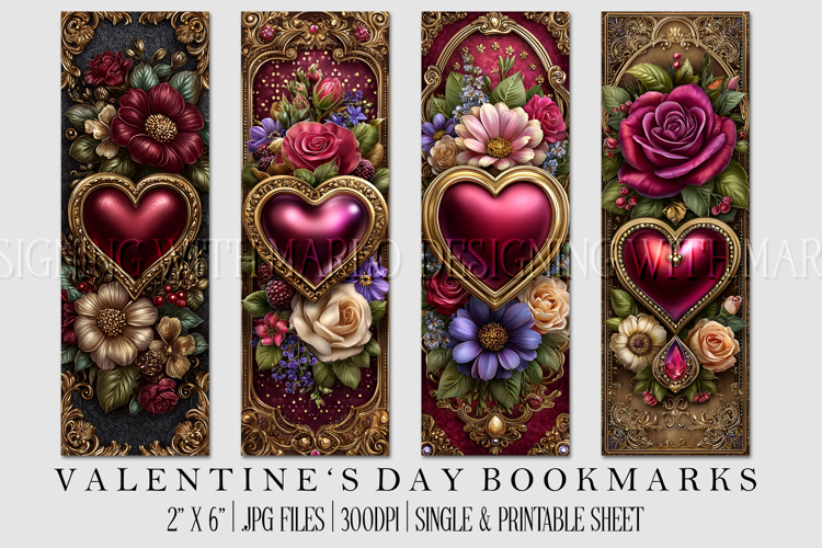 Printable Valentine Bookmark Image 24