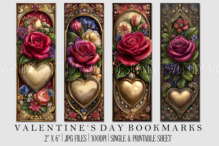 Printable Valentine Bookmark Image 22