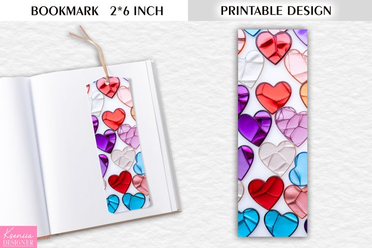 Little Glass Hearts|Bookmark Printable Design