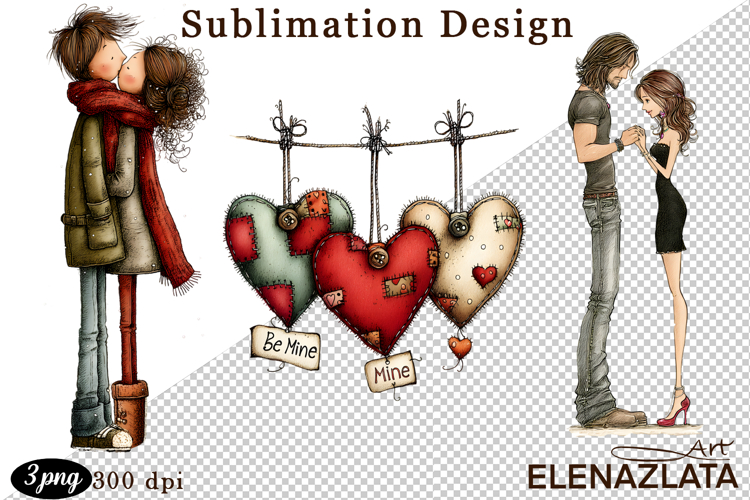 Valentines Heart and angel Clipart. Love png