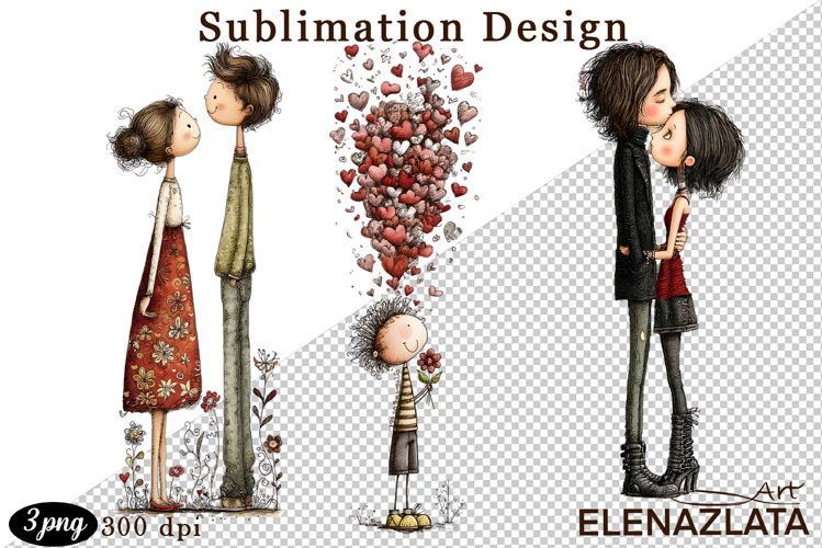 Valentines Heart and angel Clipart. Love png