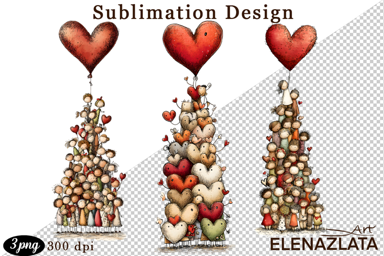 Valentines Heart and angel Clipart. Love png