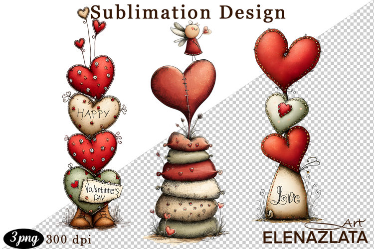 Valentines Heart and angel Clipart. Love png