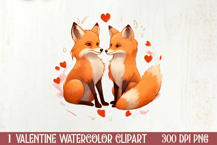 Valentines Day Animal Couple Sublimation, Christmas Clipart