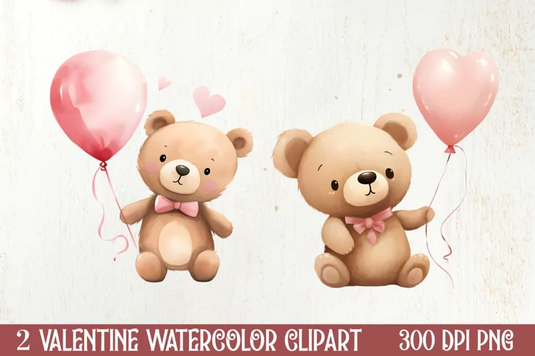 Little Bear Valentine Clipart, Valentines PNG