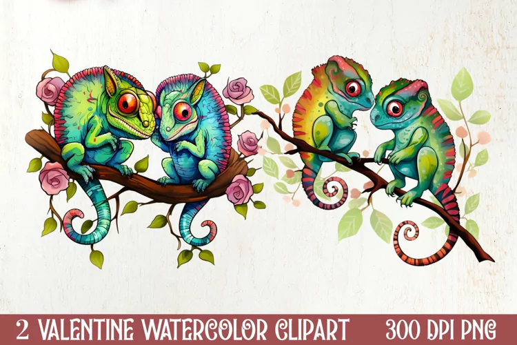Valentines Day Animal Couple Sublimation, Christmas Clipart