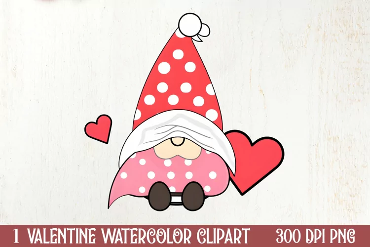 Valentines Day Gnomes Clipart, Valentines Clipart