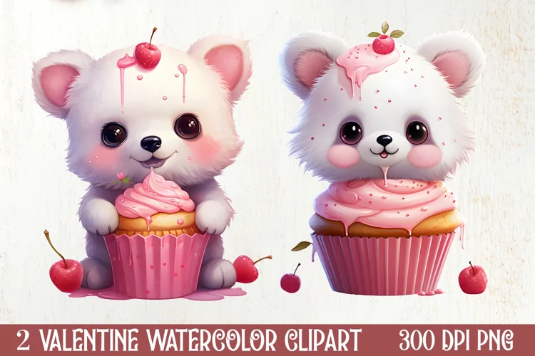 Chibi Koala Pink Valentine ClipArt, Valentines PNG
