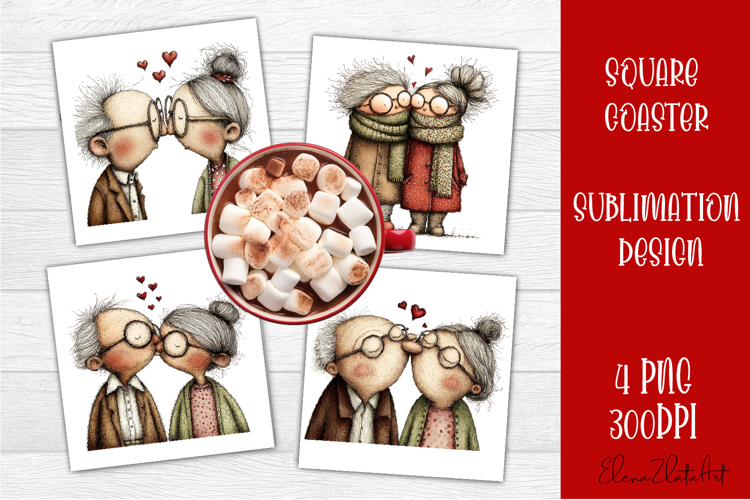 Valentines Day square coasters |love funny lamb sublimation
