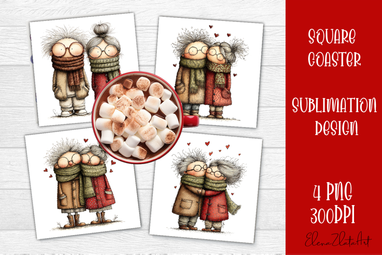 Valentines Day square coasters |love funny lamb sublimation