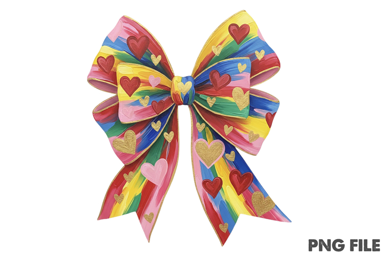 Valentines Day Coquette Bow PNG