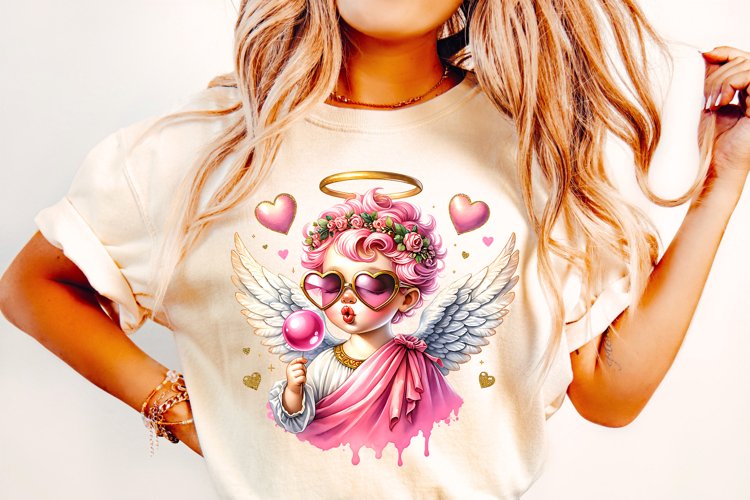 Valentines Day Cupid PNG, Retro Cupid, Cute Cupid PNG, Love