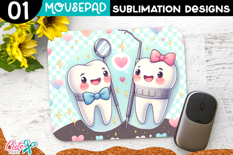 Valentines Day dentist | Mouse pad Sublimation Design