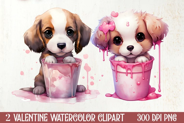 Valentines Day Dog Clipart, Valentines PNG