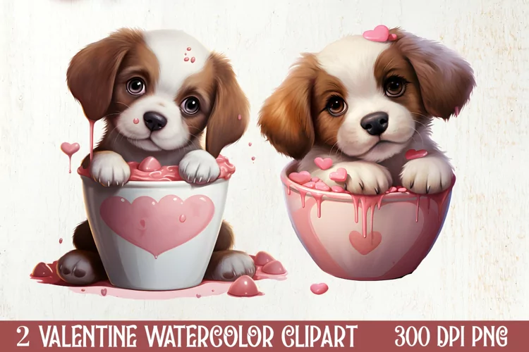 Valentines Day Dog Clipart, Valentines PNG