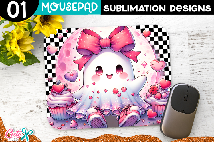 Valentines Day Ghosh| Mouse pad Sublimation Design
