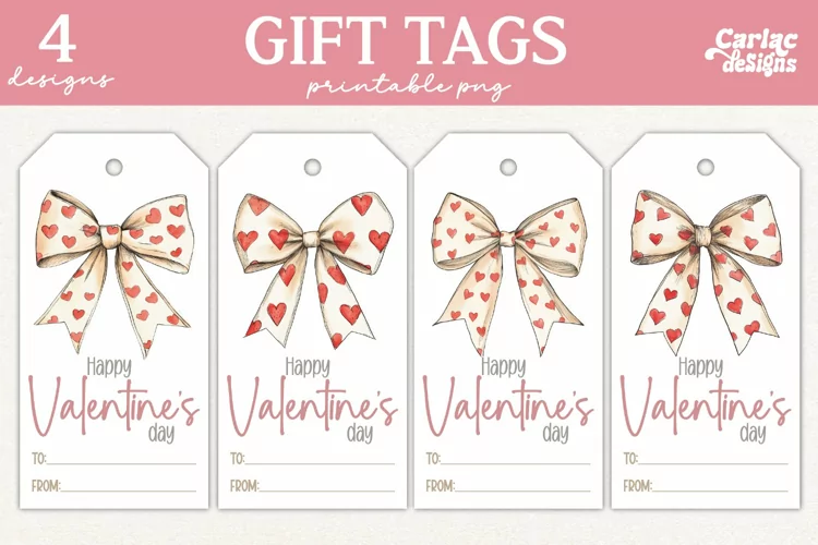 Valentines Day Gift Tags, Cute Pritable Gift Tags