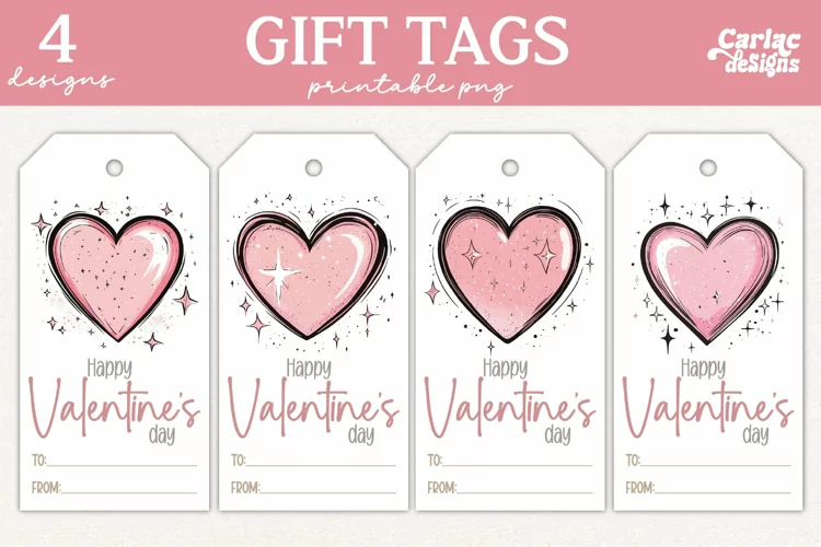 Valentines Day Gift Tags, Cute Pritable Gift Tags