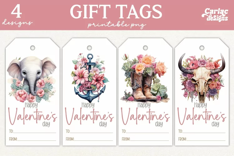 Valentines Day Gift Tags, Cute Printable Gift Tags