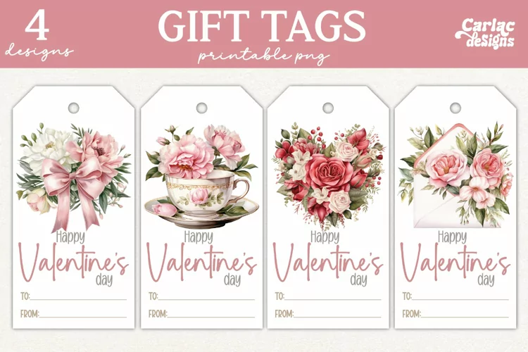 Valentines Day Gift Tags, Cute Printable Gift Tags