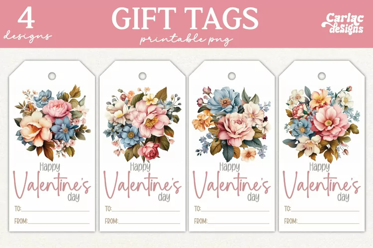 Valentines Day Gift Tags, Cute Pritable Gift Tags