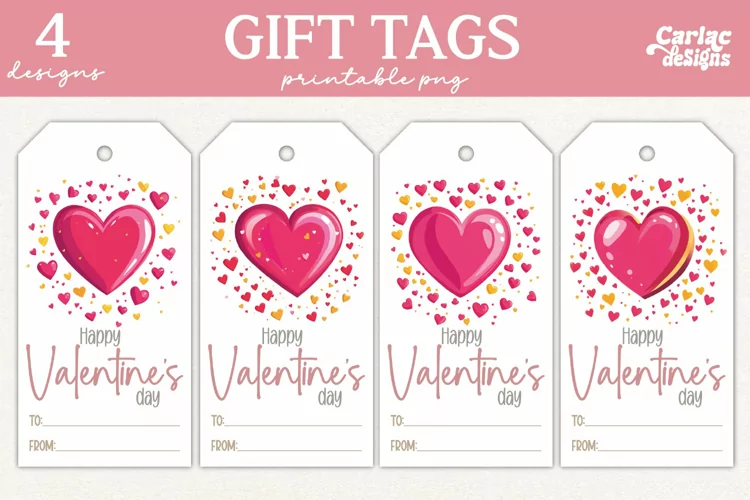 Valentines Day Gift Tags, Cute Pritable Gift Tags