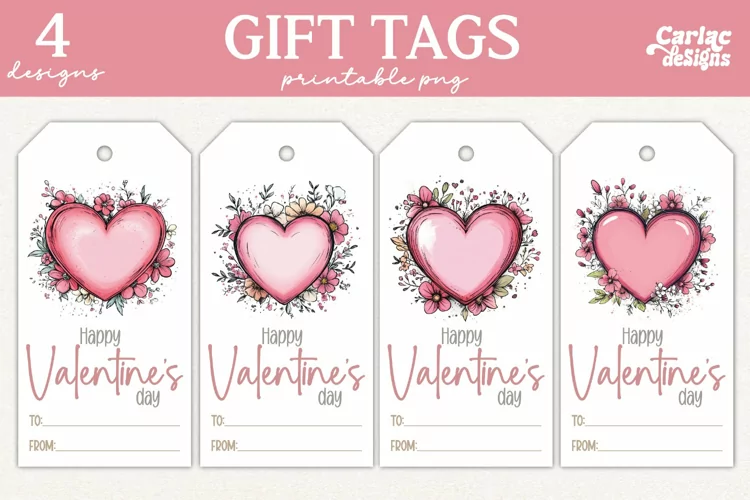 Valentines Day Gift Tags, Cute Pritable Gift Tags