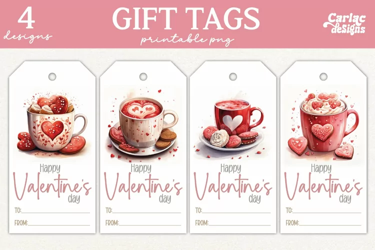 Valentines Day Gift Tags, Cute Pritable Gift Tags