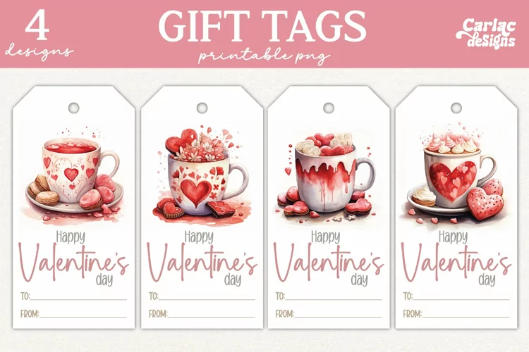 Valentines Day Gift Tags, Cute Pritable Gift Tags