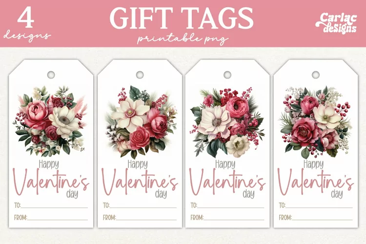 Valentines Day Gift Tags, Cute Pritable Gift Tags