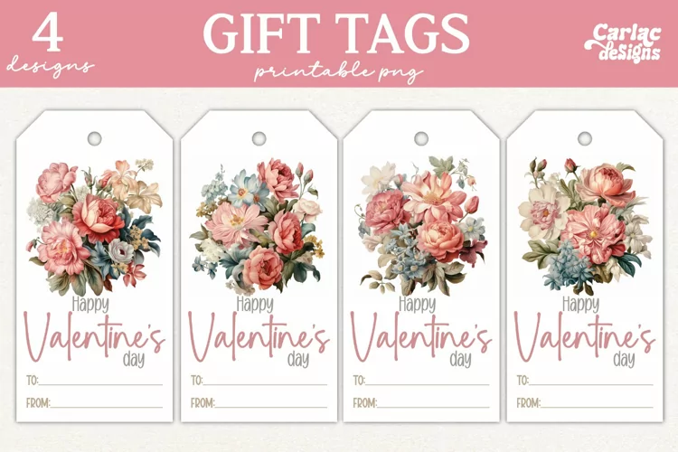 Valentines Day Gift Tags, Cute Pritable Gift Tags