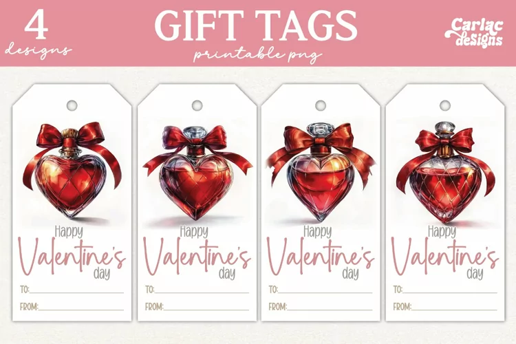 Valentines Day Gift Tags, Cute Pritable Gift Tags