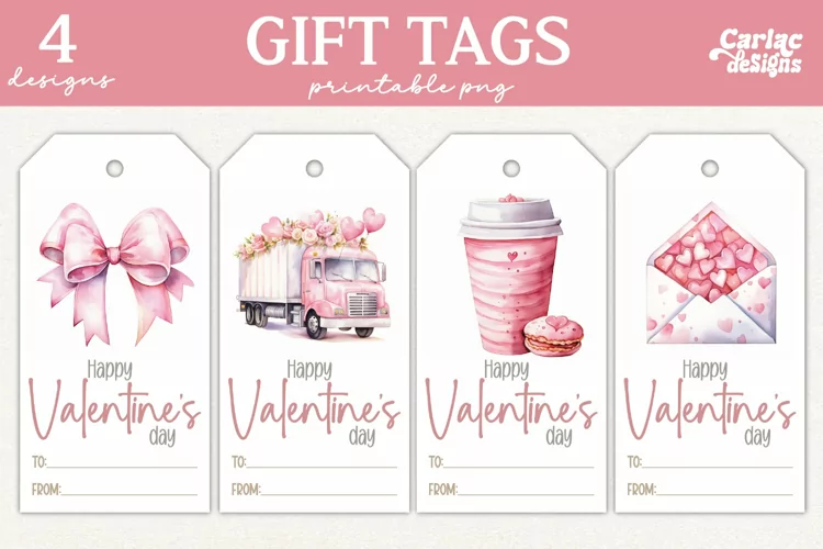 Valentines Day Gift Tags, Cute Pritable Gift Tags