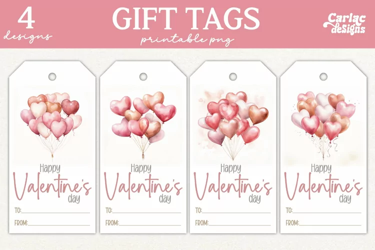 Valentines Day Gift Tags, Cute Pritable Gift Tags