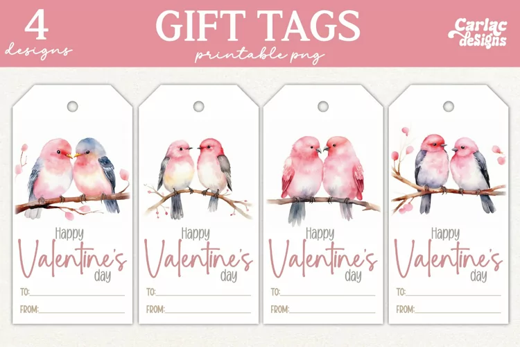 Valentines Day Gift Tags, Cute Pritable Gift Tags