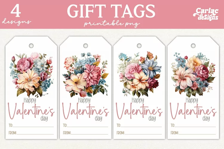 Valentines Day Gift Tags, Cute Pritable Gift Tags