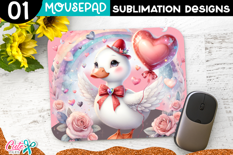 Valentines Day Goose | Mouse pad Sublimation Design