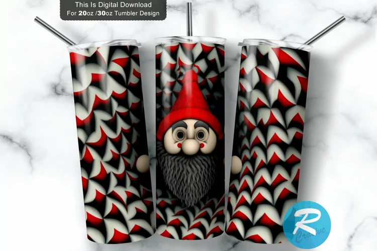 Gnome Valentines Day Love 20oz/30oz Skinny Tumbler