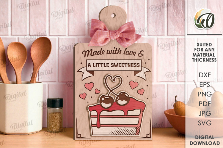 Valentines Day Mini Cutting Board Laser Cut. Kitchen SVG