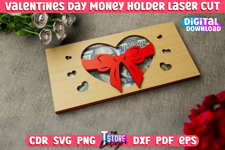 Valentines Day Money Holder | Gift Idea | Greeting Card|CNC