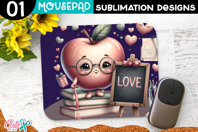 Valentines Day School | Mouse pad Sublimation Design