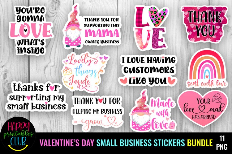 VALENTINES DAY SMALL BUSINESS STICKERS-PRINTABLE VALENTINES DAY SMALL BUSINESS PACKAGING LABEL STICKERS