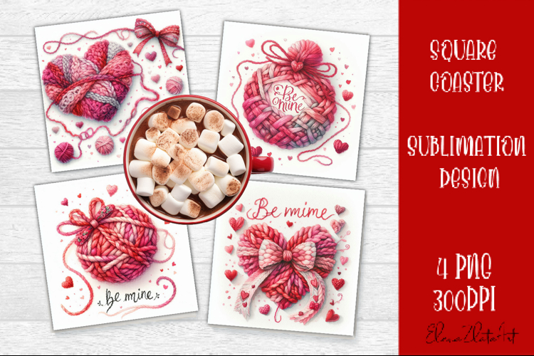Valentines Day square coasters|love funny animal sublimation