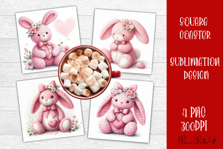 Valentines Day square coasters|love funny animal sublimation