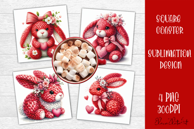 Valentines Day square coasters|love funny animal sublimation