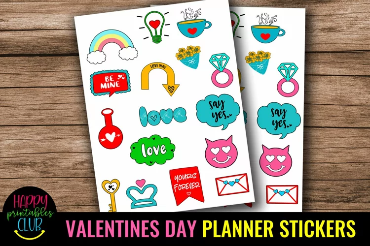 Valentines Day Planner Stickers I Romantic Planner Stickers