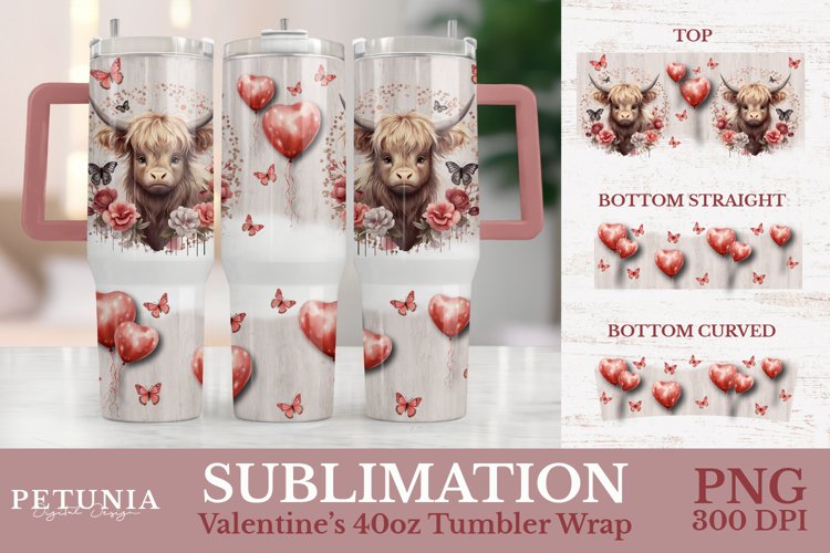 40 oz Tumbler wrap | Valentines Tumbler Sublimation Designs