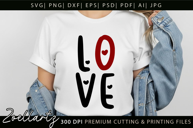 Valentines Day SVG PNG EPS DXF Love Heart SVG for Cricut
