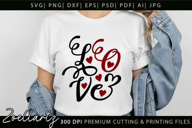 Valentines Day SVG PNG EPS DXF Love Heart SVG for Cricut